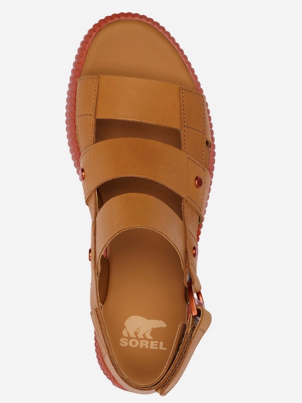 Sorel ONA AVE Slingback Flat Sandals -Canyon Gold (BNIB) - Picture 2 of 8